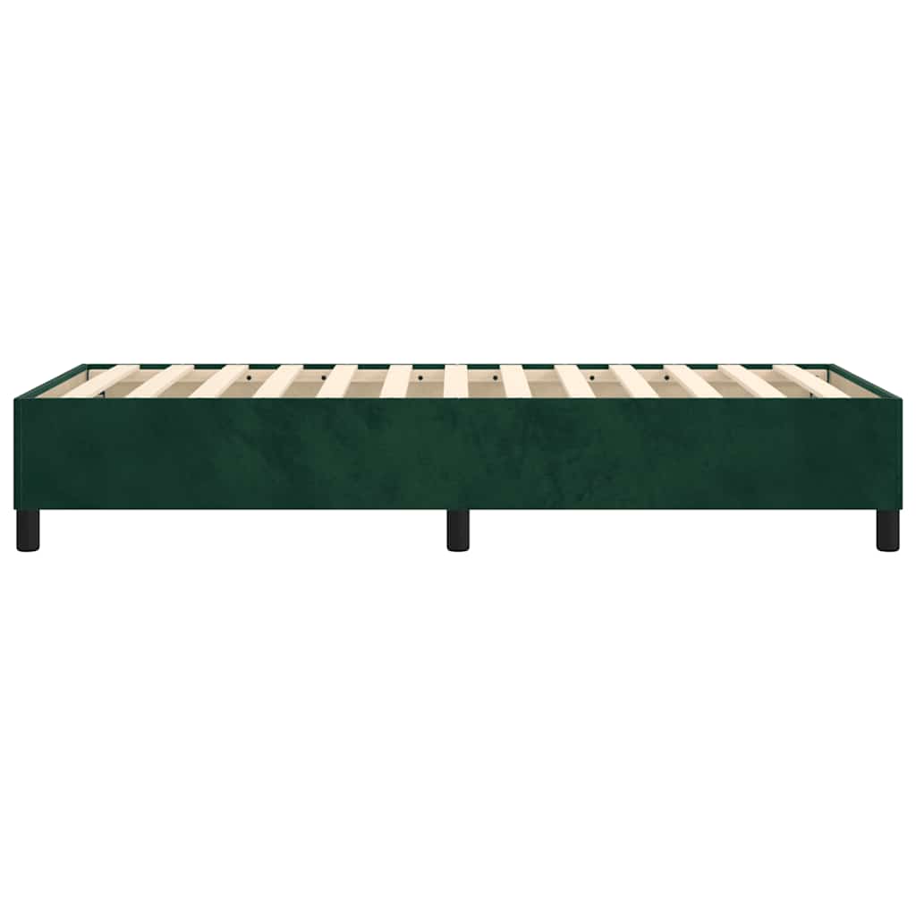 Boxspring sengeramme Mørkegrøn 100x200 cm Fløjl