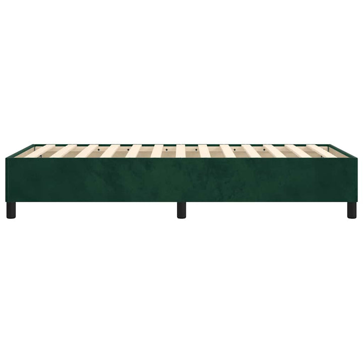 Boxspring sengeramme Mørkegrøn 100x200 cm Fløjl