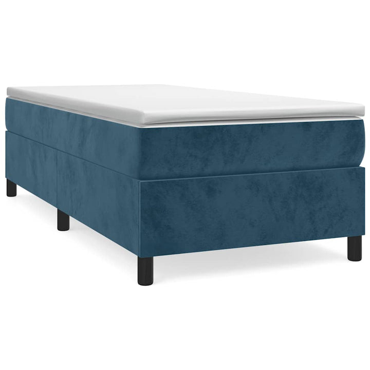 Boxspring sengeramme Mørkeblå 100x200 cm Fløjl