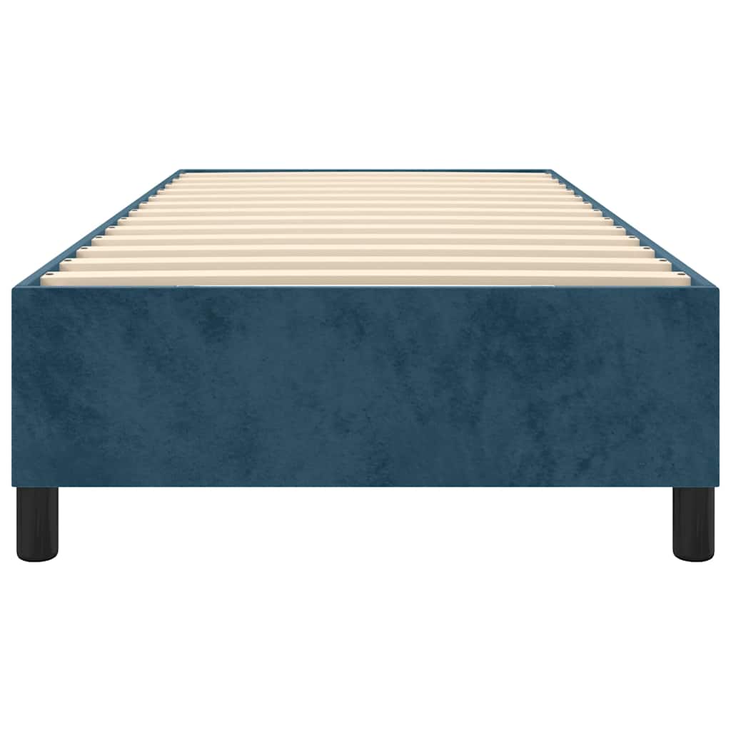 Boxspring sengeramme Mørkeblå 100x200 cm Fløjl