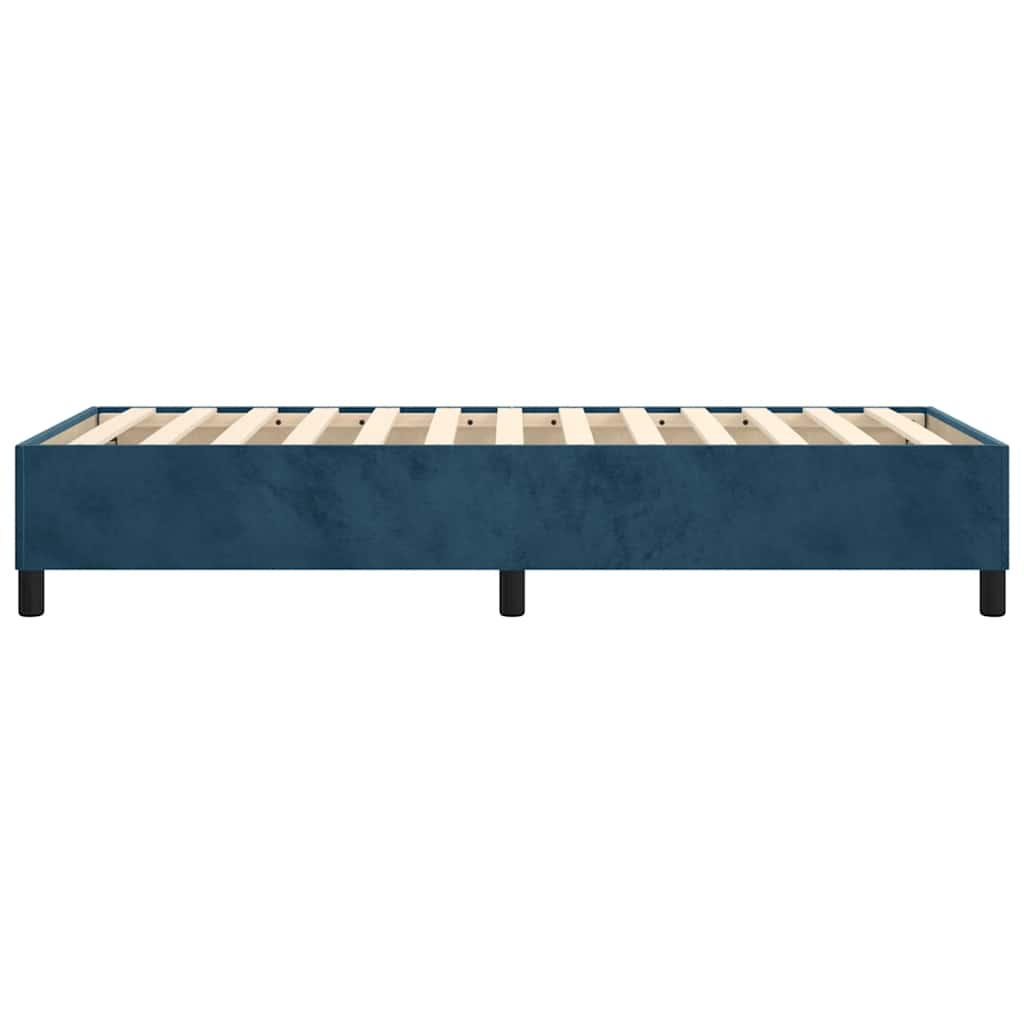 Boxspring sengeramme Mørkeblå 100x200 cm Fløjl