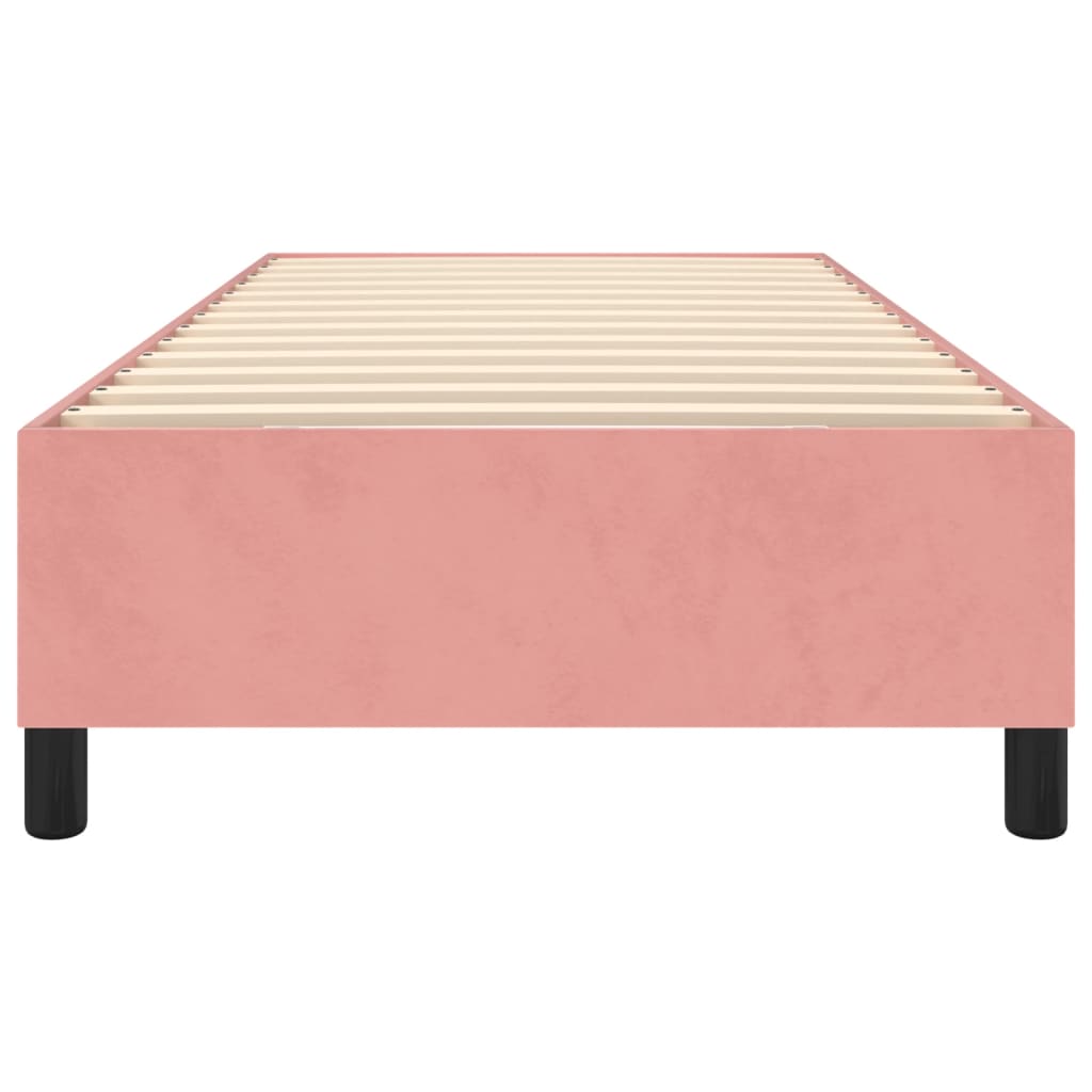 Boxspring sengeramme 100x200 cm fløjl pink