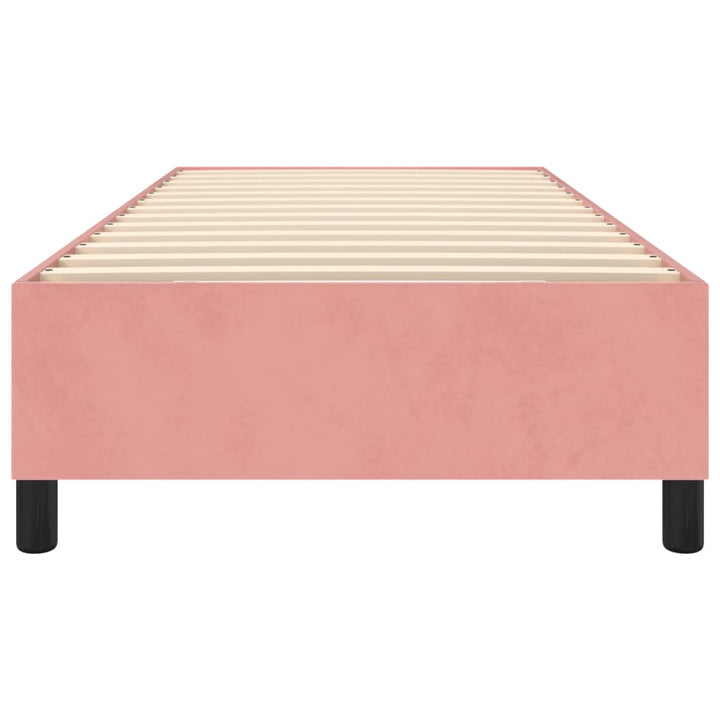 Boxspring sengeramme 100x200 cm fløjl pink