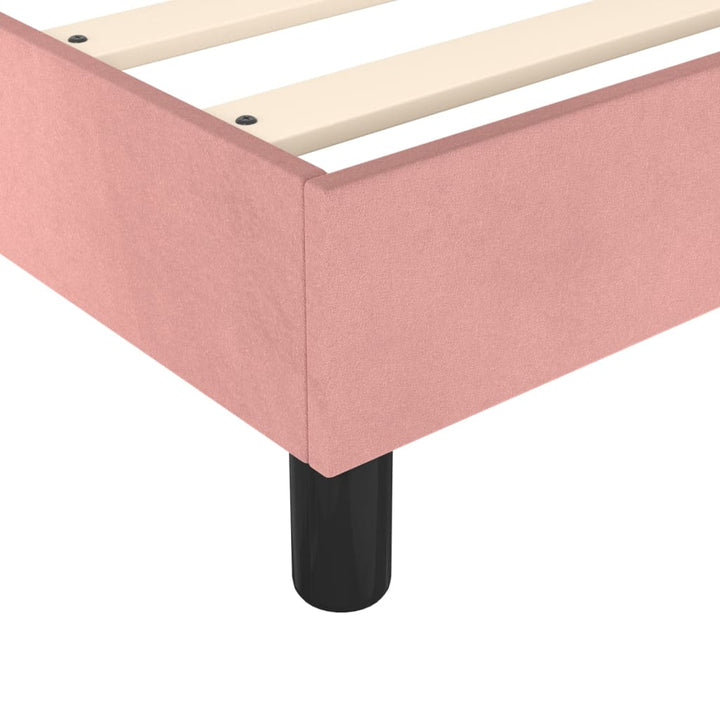 Boxspring sengeramme 100x200 cm fløjl pink