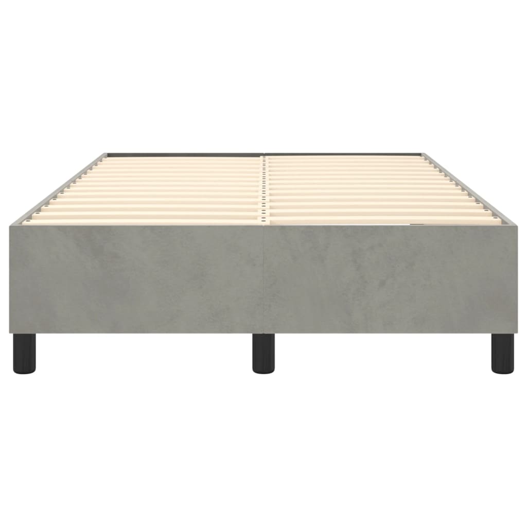 Boxspring sengeramme Lysegrå 120x200 cm Fløjl