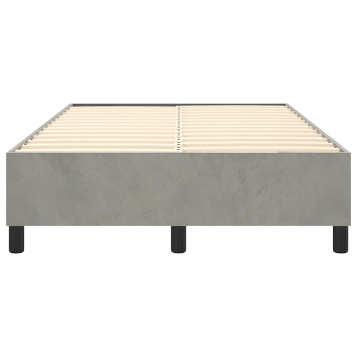 Boxspring sengeramme Lysegrå 120x200 cm Fløjl