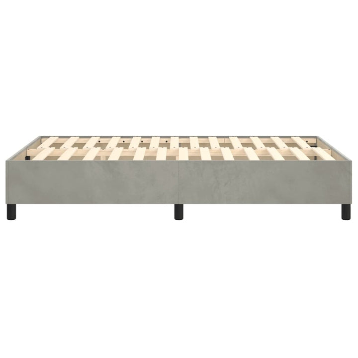 Boxspring sengeramme Lysegrå 120x200 cm Fløjl