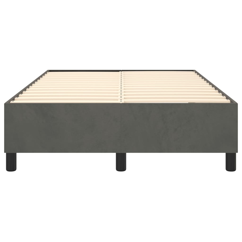 Boxspring sengeramme Mørkegrå 120x200 cm Fløjl