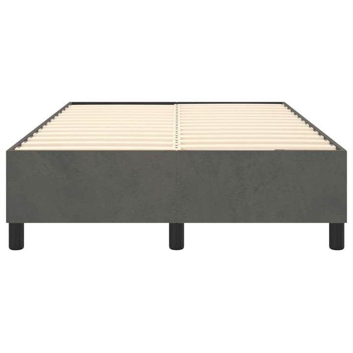 Boxspring sengeramme Mørkegrå 120x200 cm Fløjl
