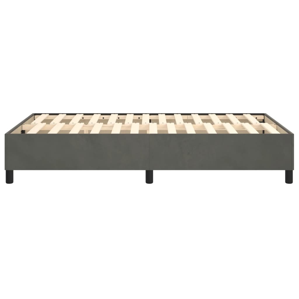 Boxspring sengeramme Mørkegrå 120x200 cm Fløjl