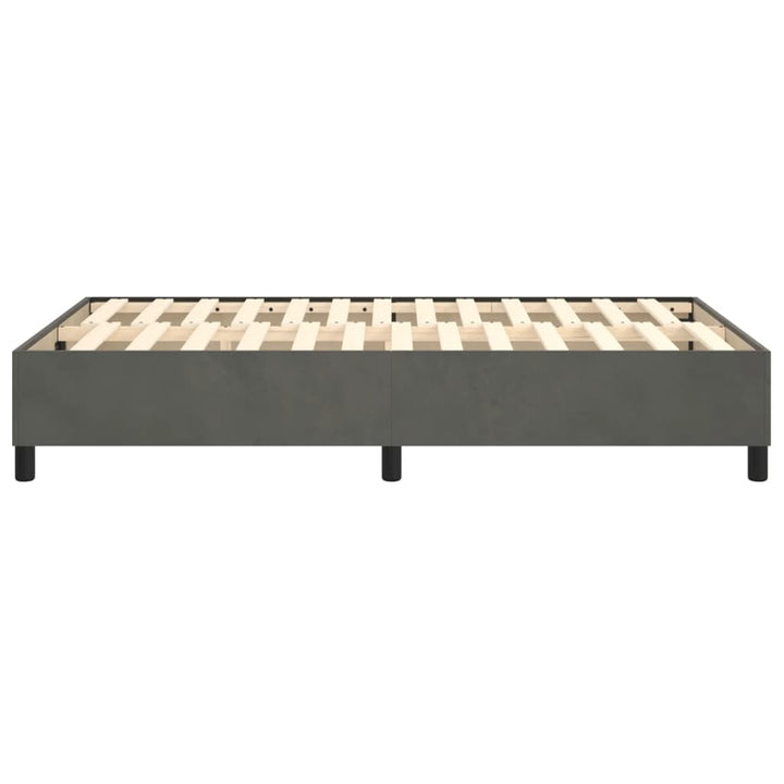 Boxspring sengeramme Mørkegrå 120x200 cm Fløjl