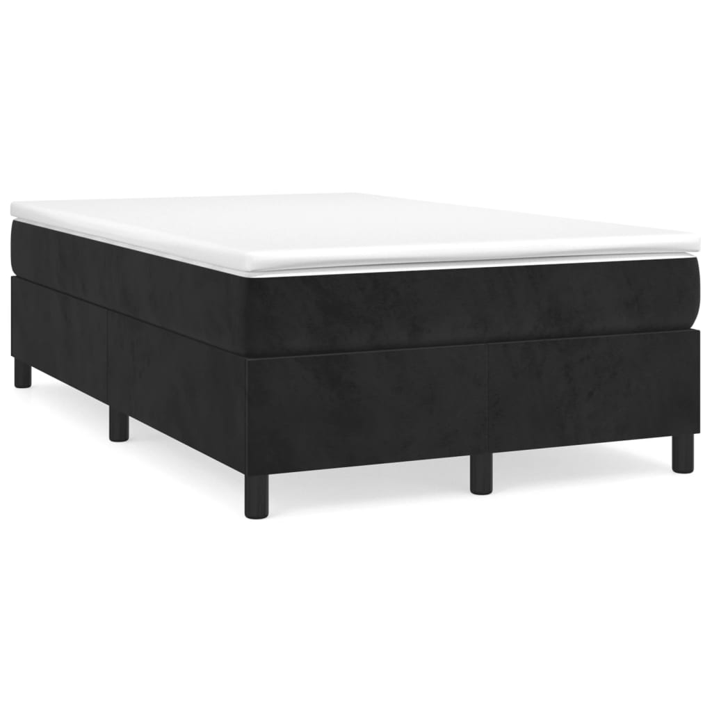 Boxspring sengeramme Sort 120x200 cm Fløjl