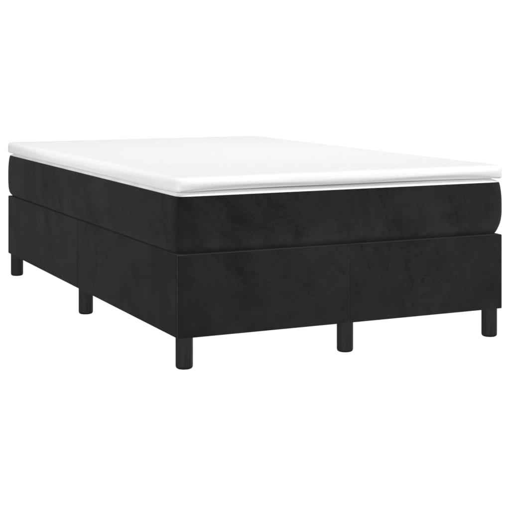Boxspring sengeramme Sort 120x200 cm Fløjl