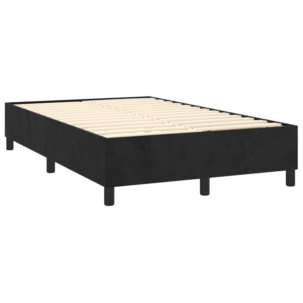 Boxspring sengeramme Sort 120x200 cm Fløjl