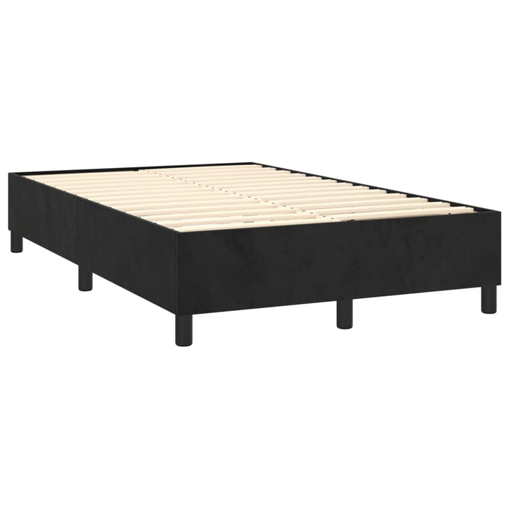 Boxspring sengeramme Sort 120x200 cm Fløjl