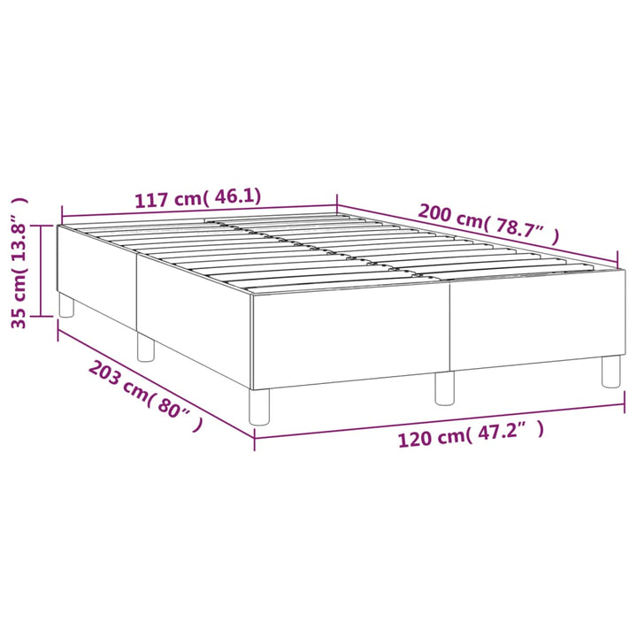 Boxspring sengeramme Sort 120x200 cm Fløjl