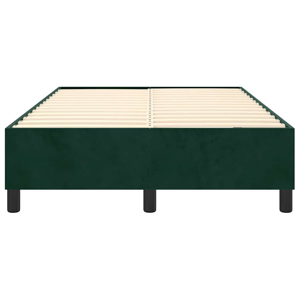 Boxspring sengeramme Mørkegrøn 120x200 cm Fløjl