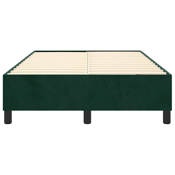 Boxspring sengeramme Mørkegrøn 120x200 cm Fløjl