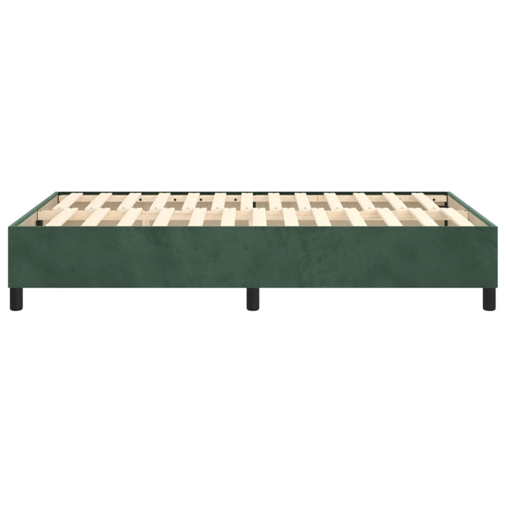 Boxspring sengeramme Mørkegrøn 120x200 cm Fløjl
