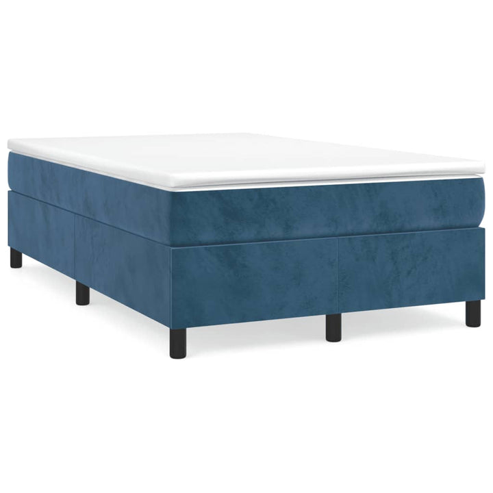 Boxspring sengeramme Mørkeblå 120x200 cm Fløjl