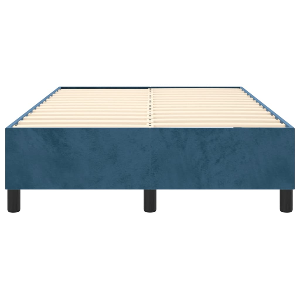 Boxspring sengeramme Mørkeblå 120x200 cm Fløjl