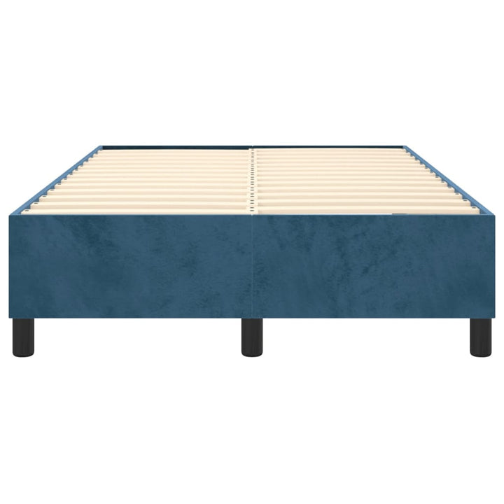 Boxspring sengeramme Mørkeblå 120x200 cm Fløjl