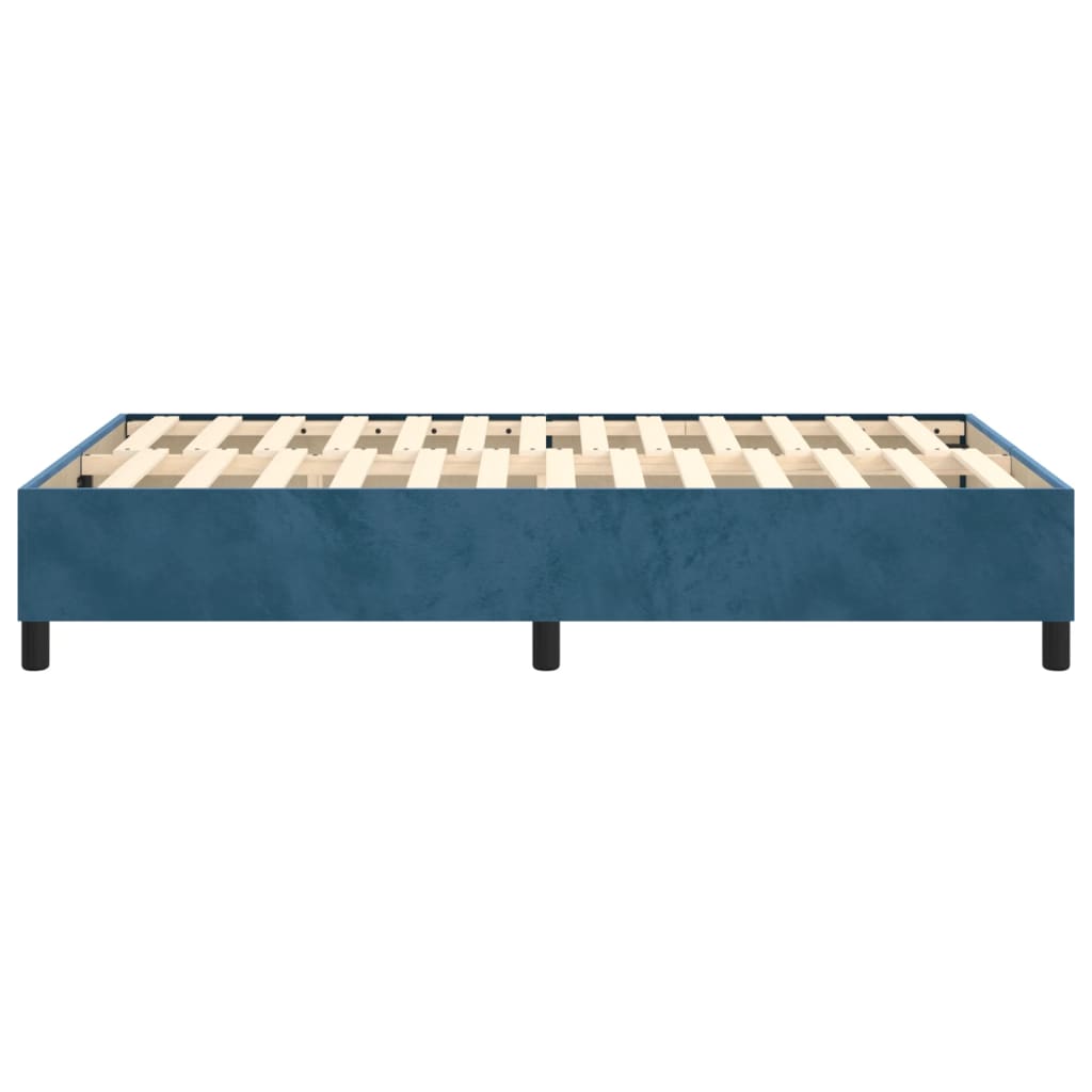 Boxspring sengeramme Mørkeblå 120x200 cm Fløjl