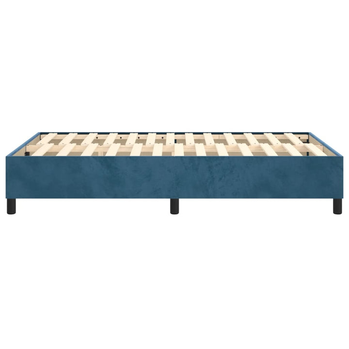 Boxspring sengeramme Mørkeblå 120x200 cm Fløjl