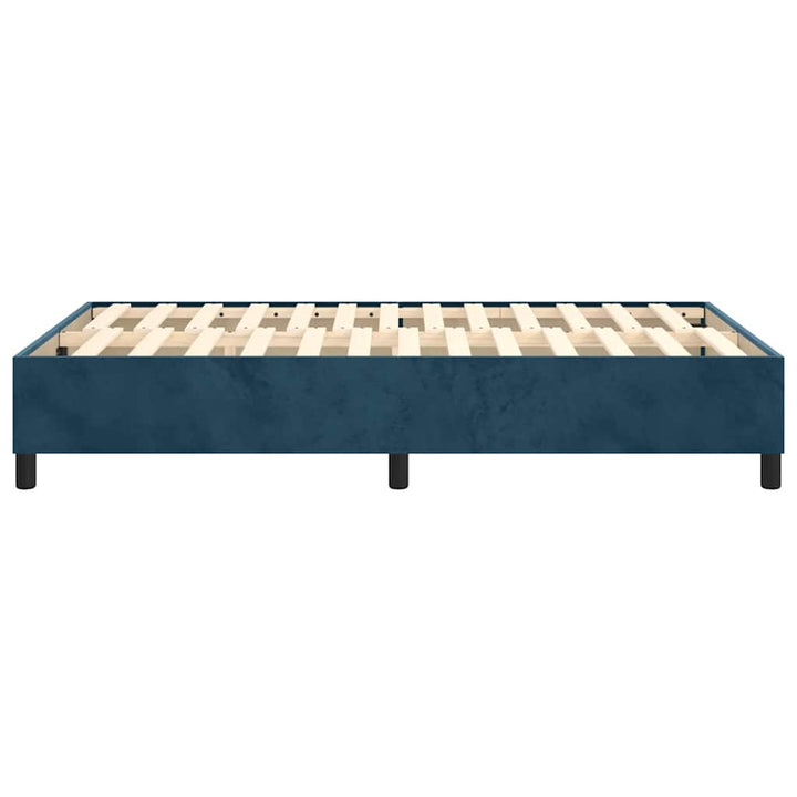 Boxspring sengeramme Mørkeblå 120x200 cm Fløjl