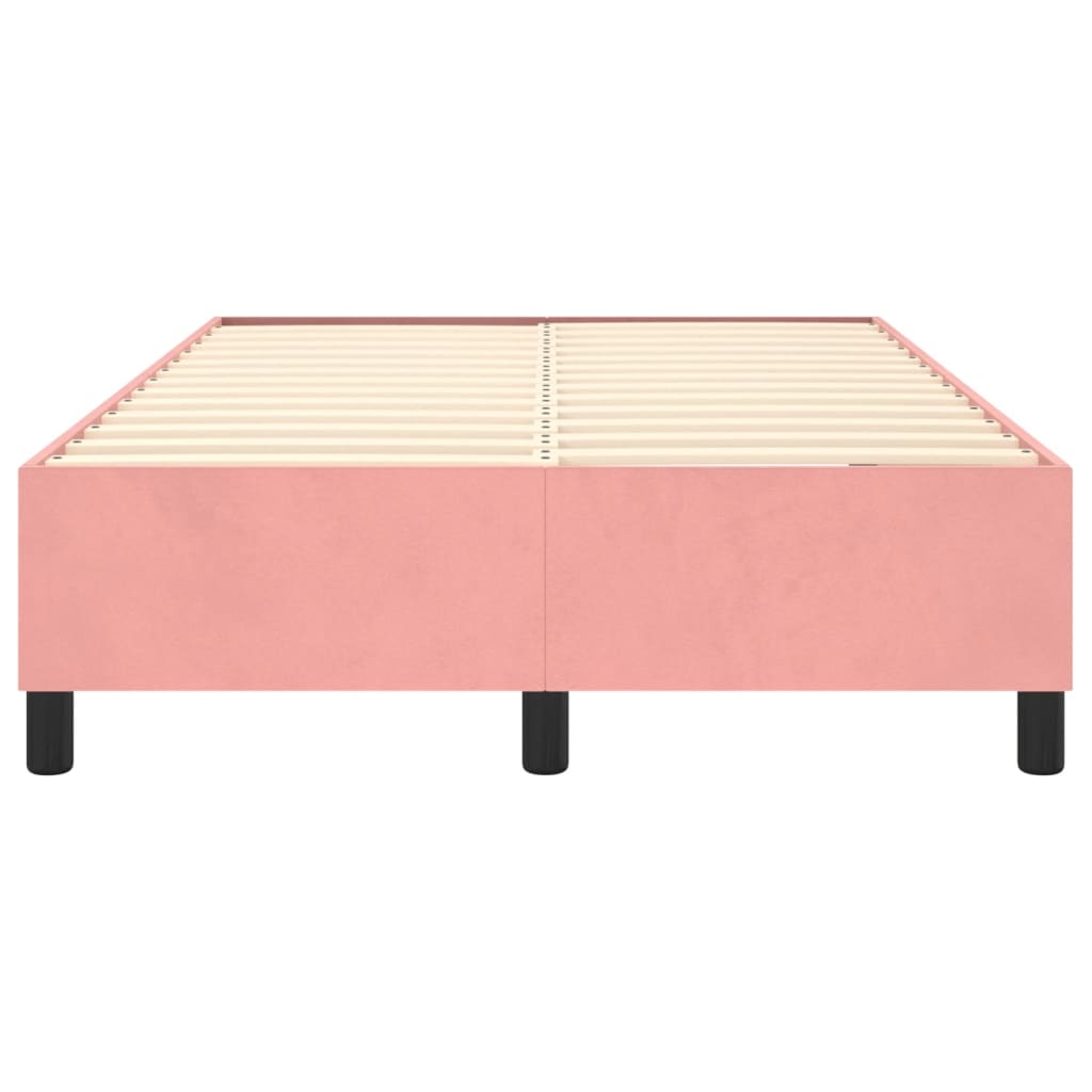 Boxspring sengeramme 120x200 cm fløjl pink