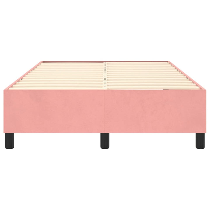 Boxspring sengeramme 120x200 cm fløjl pink