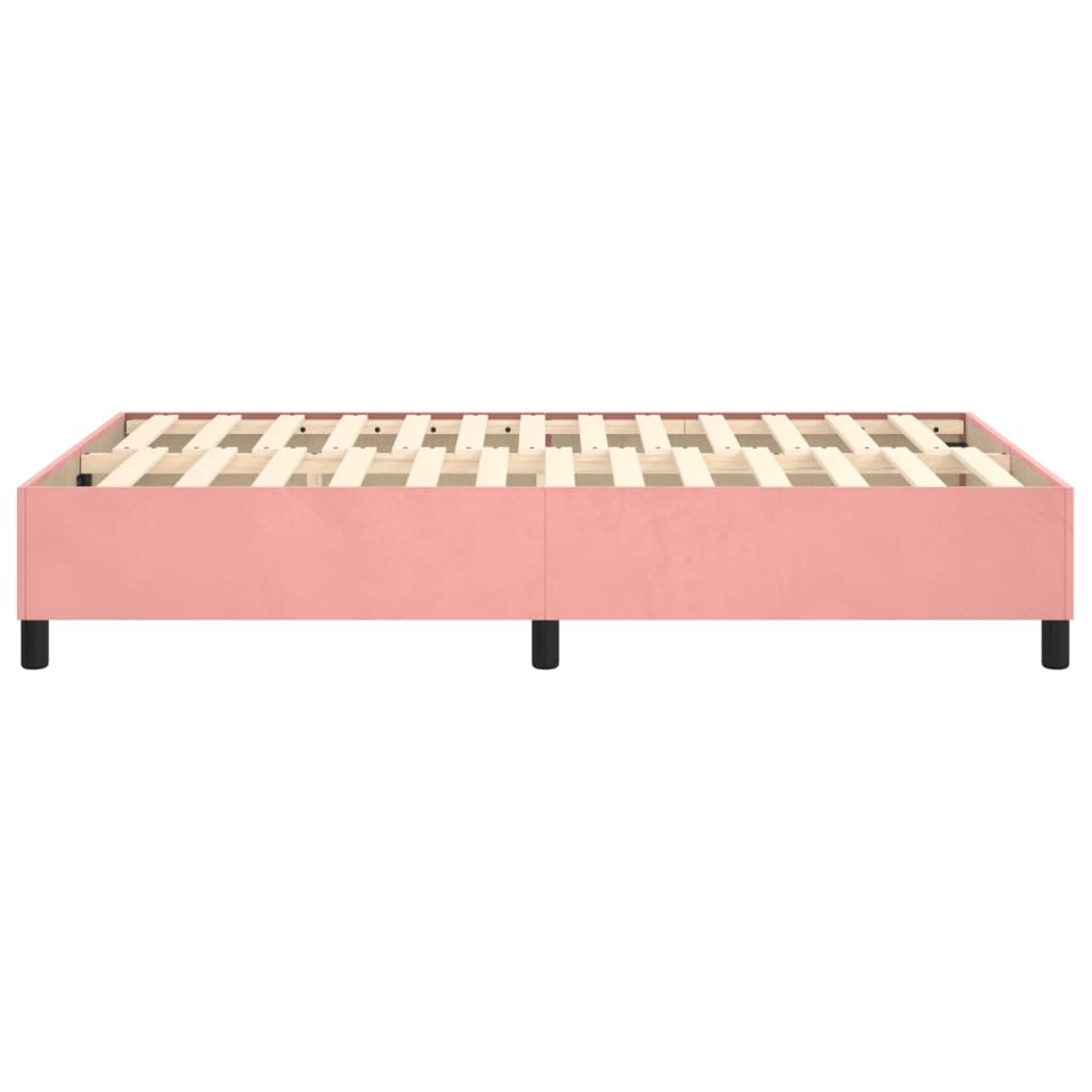 Boxspring sengeramme 120x200 cm fløjl pink