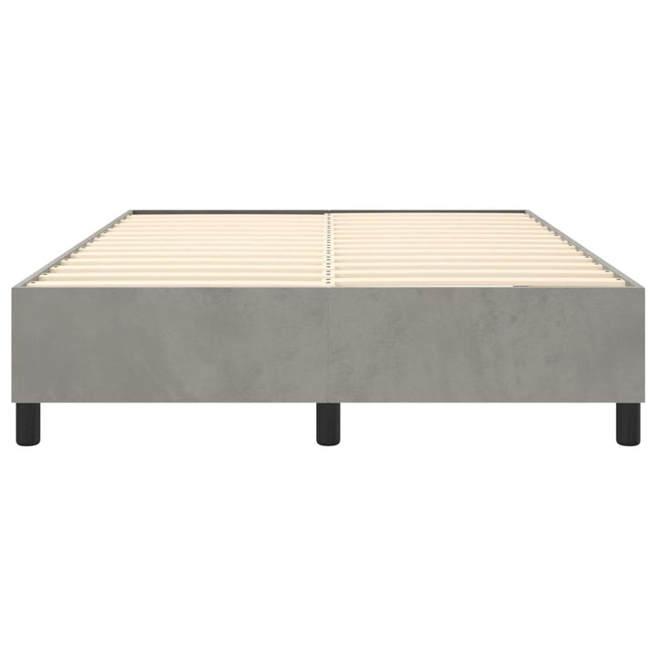 Boxspring sengeramme Lysegrå 140x190 cm Fløjl