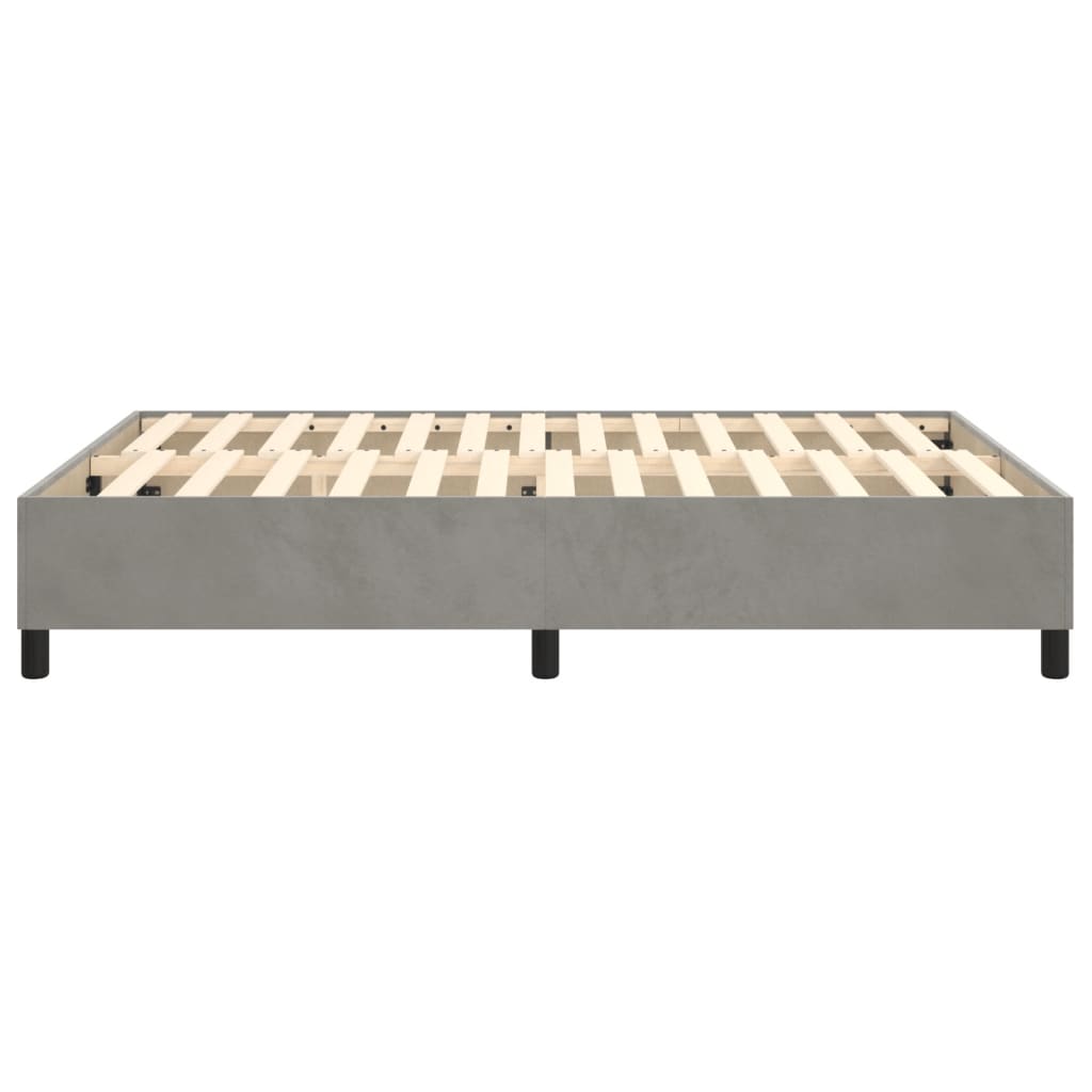 Boxspring sengeramme Lysegrå 140x190 cm Fløjl