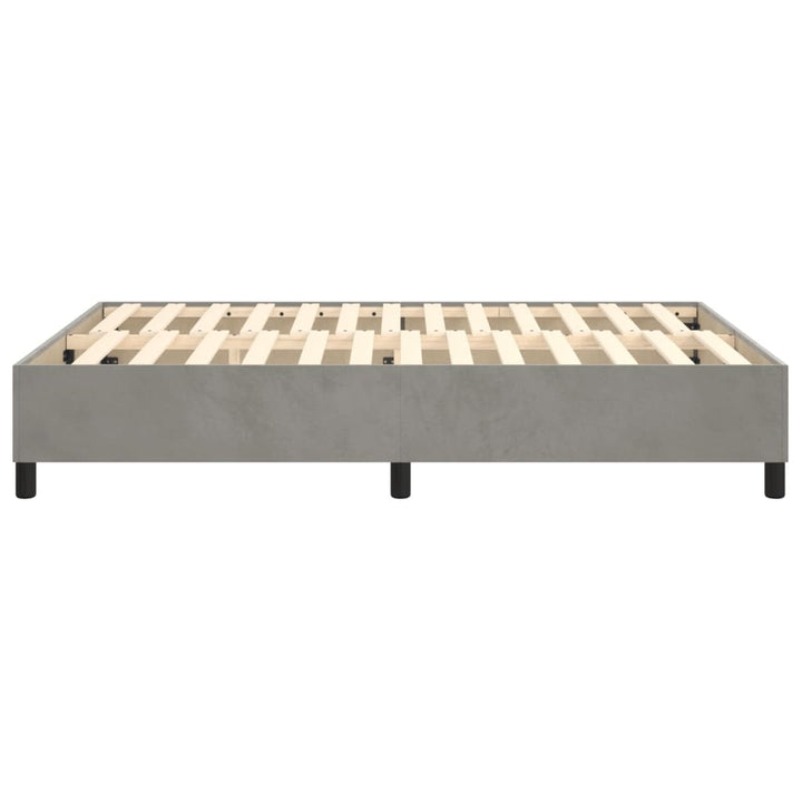 Boxspring sengeramme Lysegrå 140x190 cm Fløjl