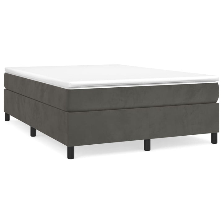 Boxspring sengeramme Mørkegrå 140x190 cm Fløjl