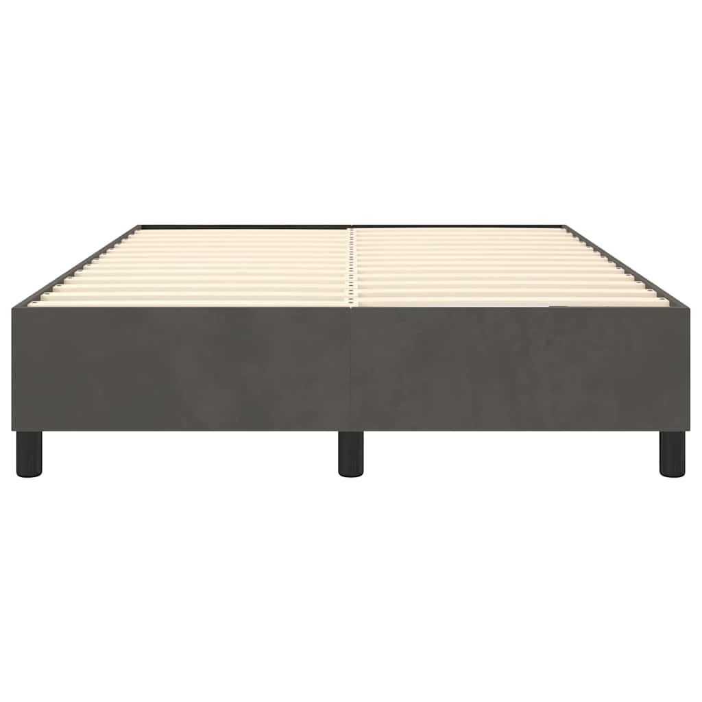 Boxspring sengeramme Mørkegrå 140x190 cm Fløjl