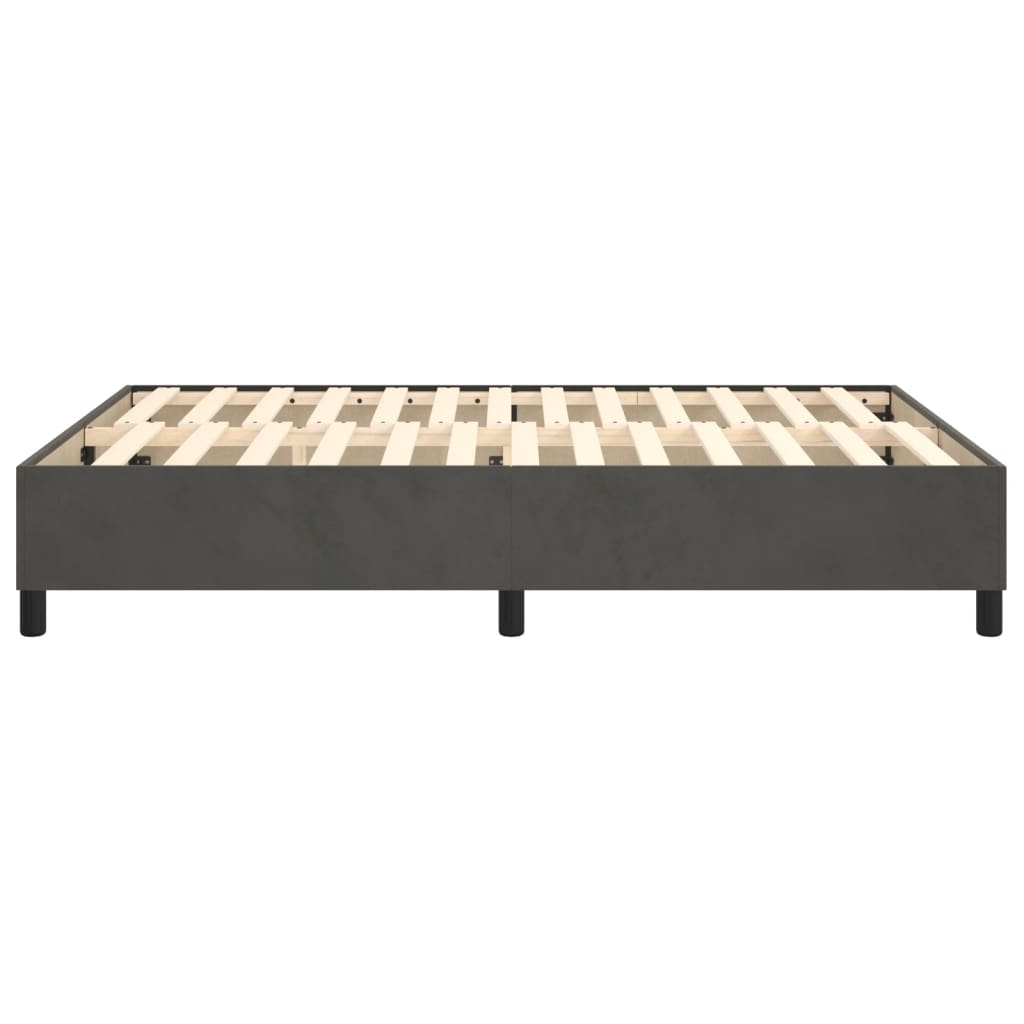 Boxspring sengeramme Mørkegrå 140x190 cm Fløjl