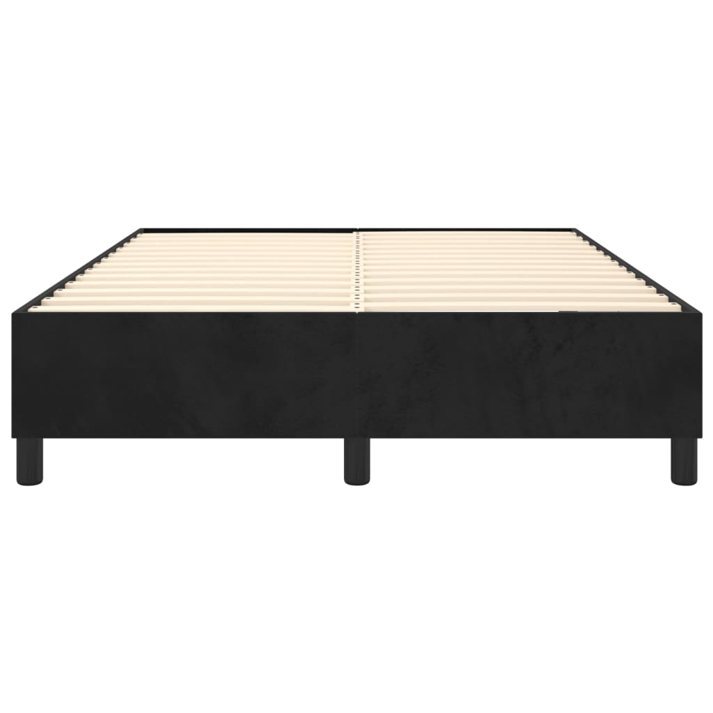 Boxspring sengeramme Sort 140x190 cm Fløjl