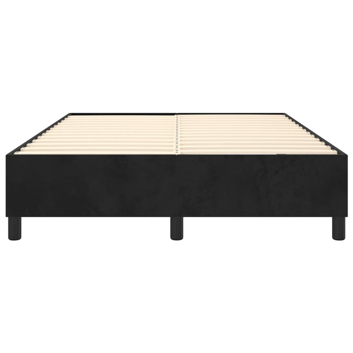 Boxspring sengeramme Sort 140x190 cm Fløjl