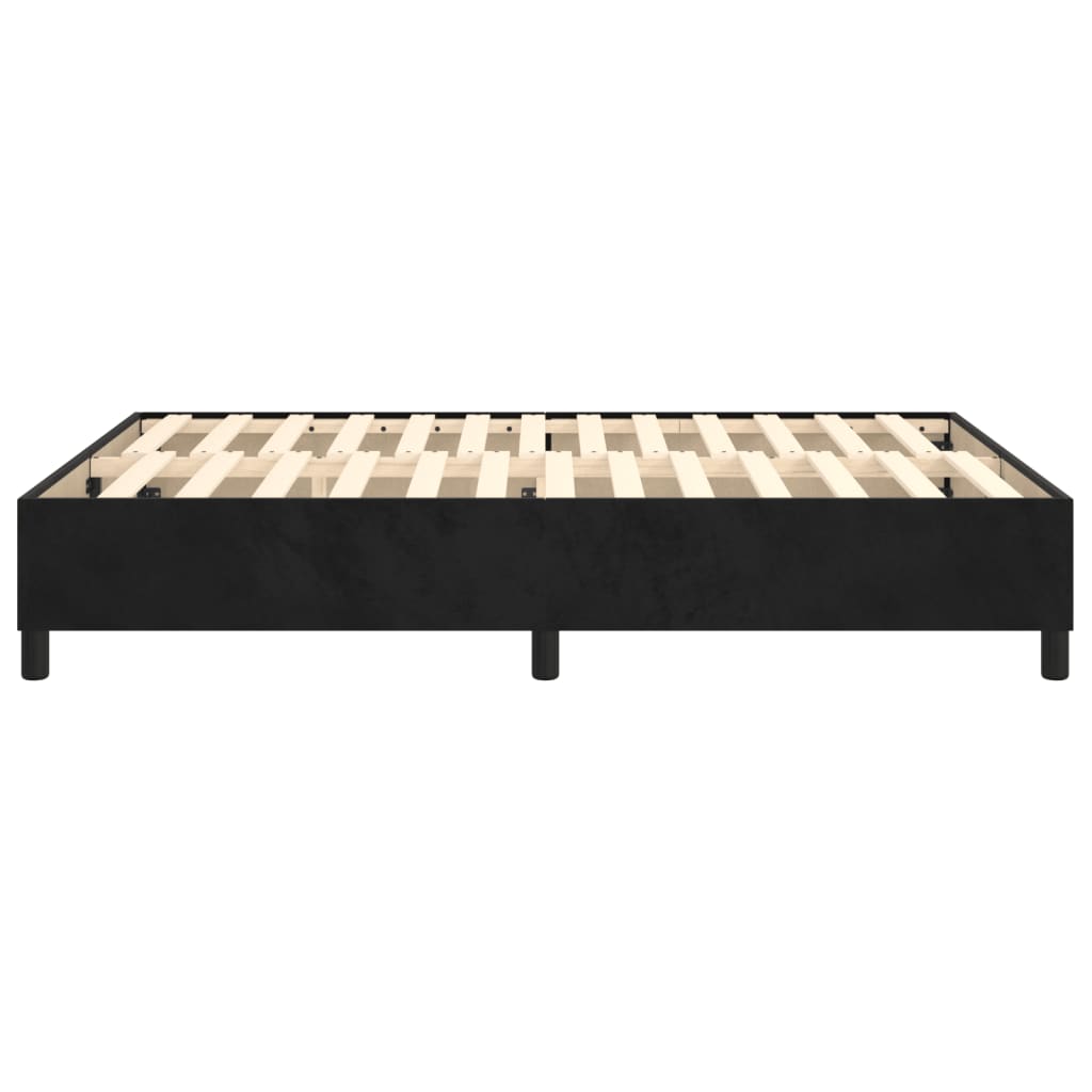 Boxspring sengeramme Sort 140x190 cm Fløjl