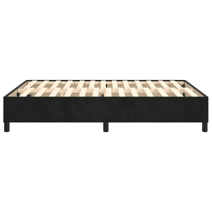 Boxspring sengeramme Sort 140x190 cm Fløjl