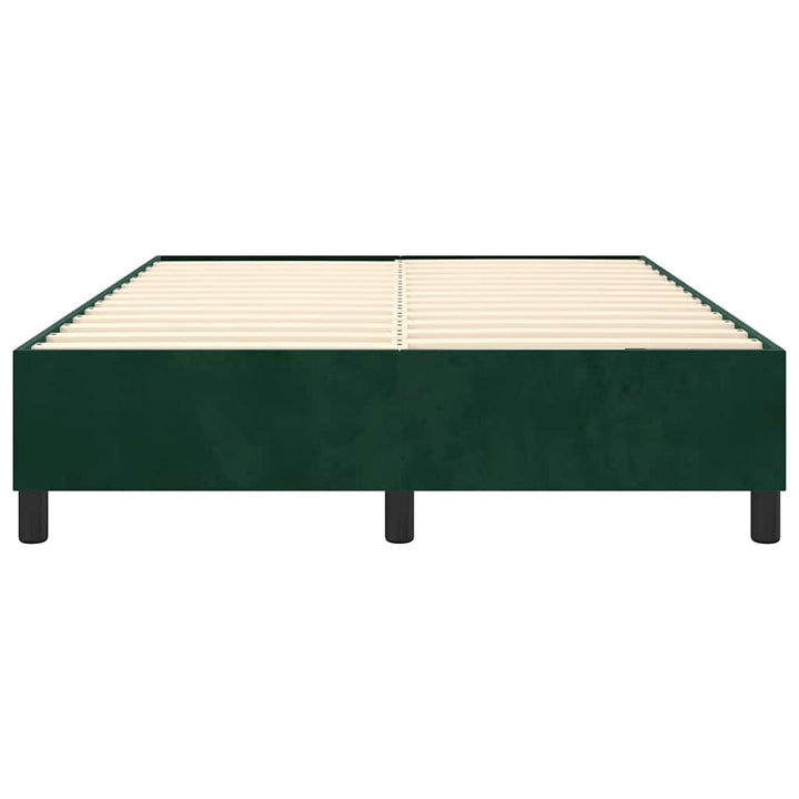 Boxspring sengeramme Mørkegrøn 140x190 cm Fløjl
