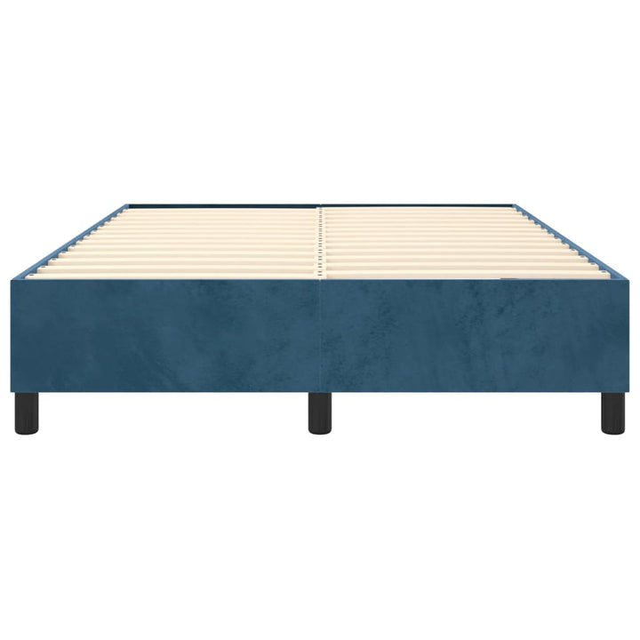 Boxspring sengeramme Mørkeblå 140x190 cm Fløjl