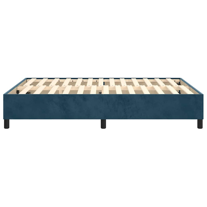 Boxspring sengeramme Mørkeblå 140x190 cm Fløjl