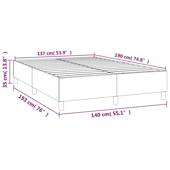 Boxspring sengeramme Mørkeblå 140x190 cm Fløjl