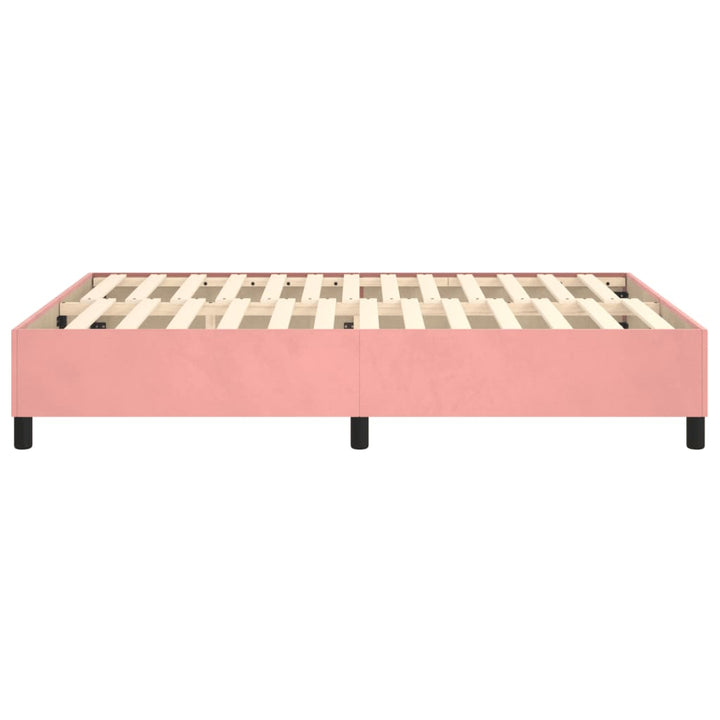 Boxspring sengeramme 140x190 cm fløjl pink