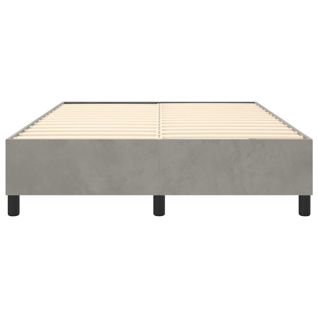 Boxspring sengeramme Lysegrå 140x200 cm Fløjl