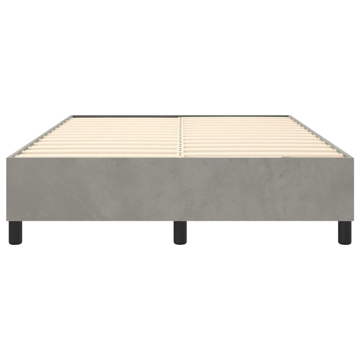 Boxspring sengeramme Lysegrå 140x200 cm Fløjl