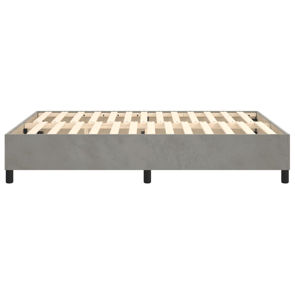 Boxspring sengeramme Lysegrå 140x200 cm Fløjl